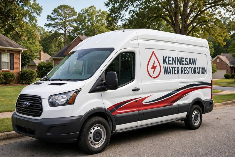 Kennesaw Water Restoration branded response van