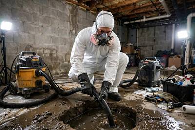 Sewage cleanup protective gear